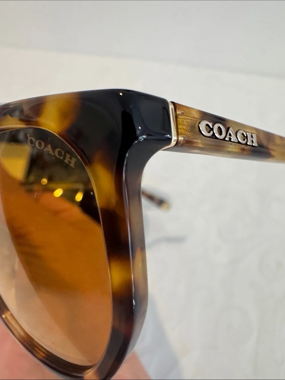 Coach Women's 55 mm Tortoiseshell Round Sunglasses